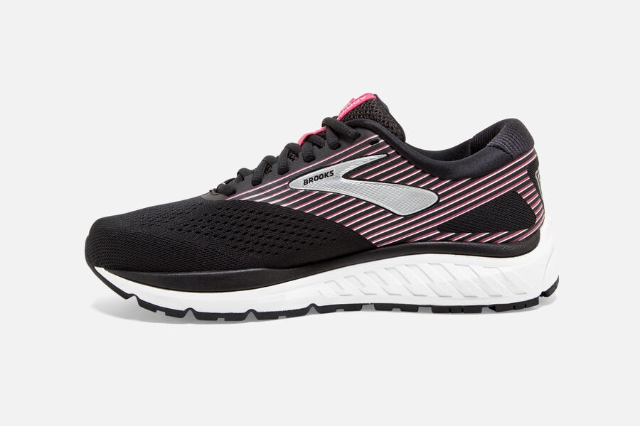 Brooks Addiction 14 Road Running Shoes Womens - Black/Pink/Silver - PDQOT-5623